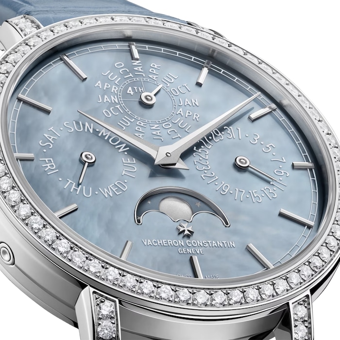 Vacheron Constantin Traditionnelle Perpetual Calendar Ultra-Thin 36.5mm Ladies Watch Blue