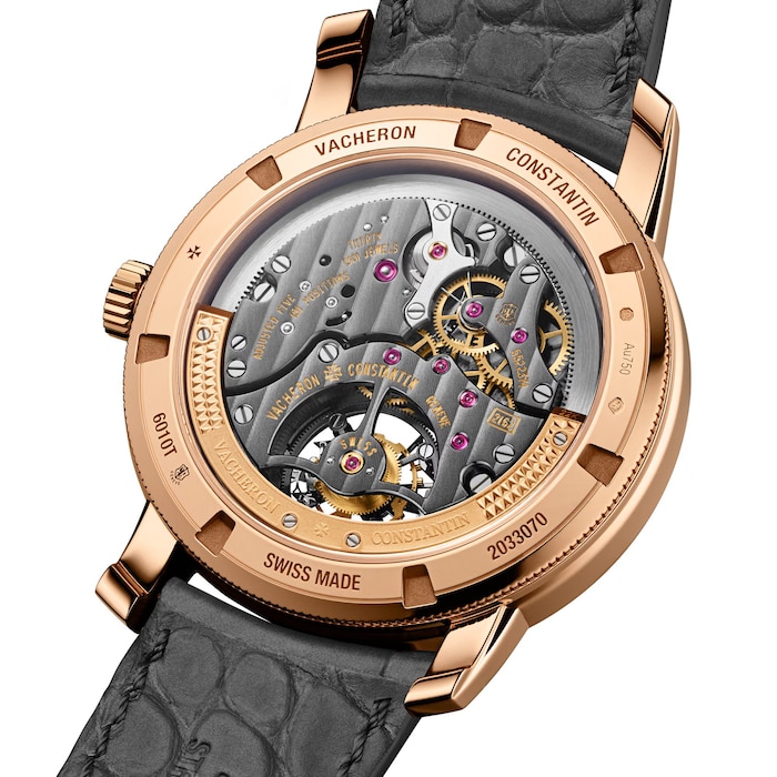 Vacheron Constantin Traditionnelle Tourbillon Retrograde Date Openface 41mm Pink Gold Watch