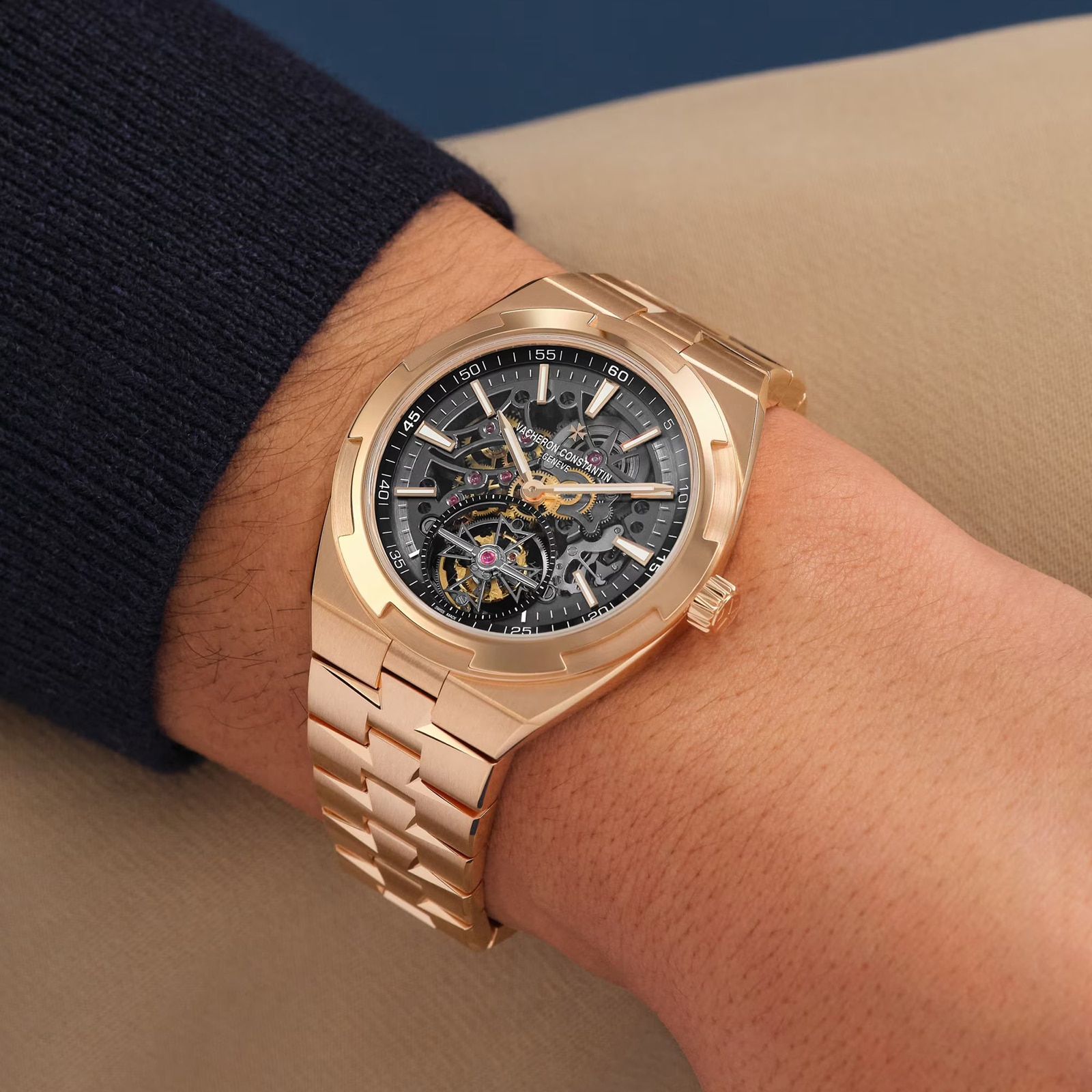 Vacheron Constantin Overseas Tourbillon Skeleton 42.5mm Pink Gold Watch Vacheron Constantin Overseas Tourbillon Skeleton 42.5mm Pink Gold Watch