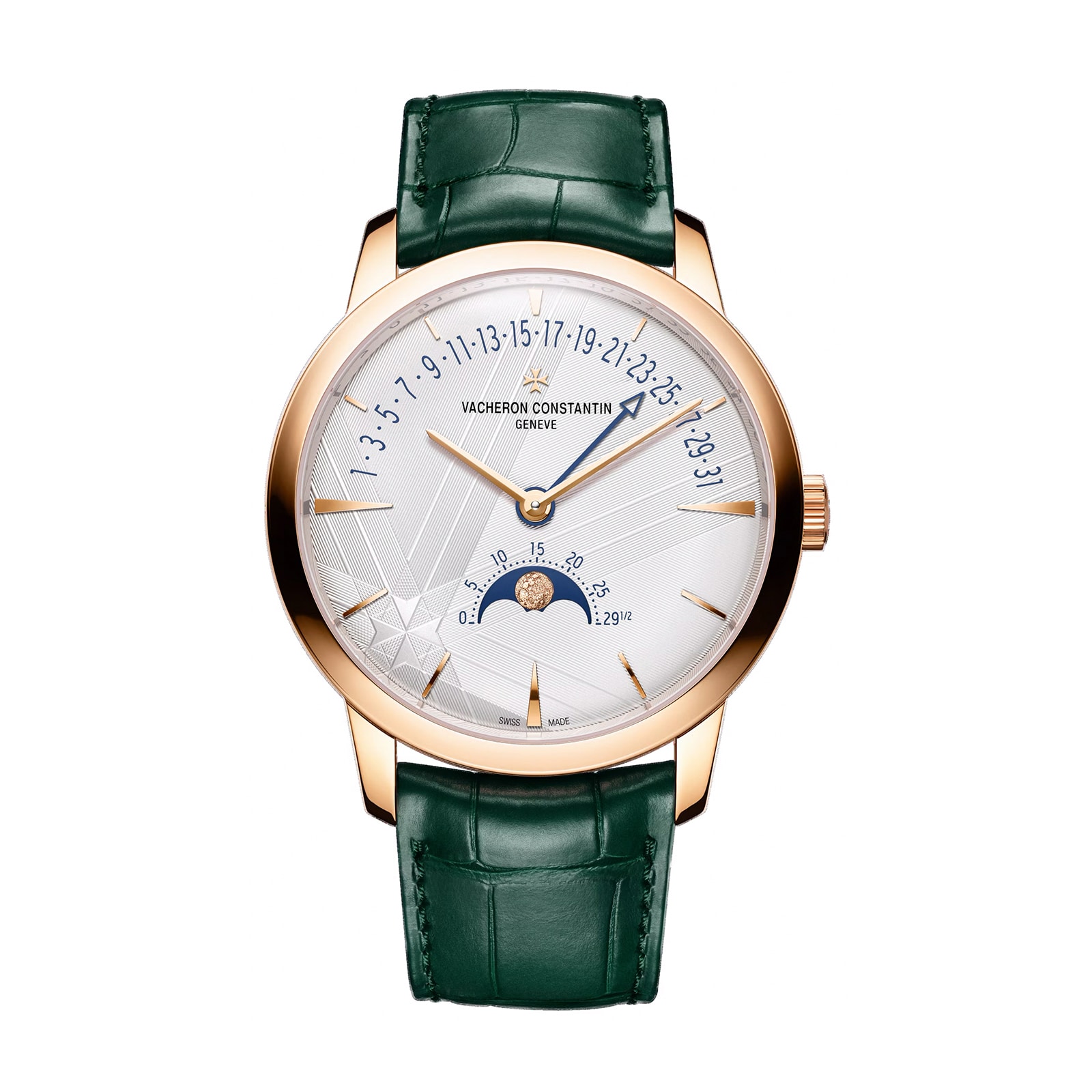 Vacheron Constantin Patrimony Moon Phase Retrograde Date 42.5mm Watch Pink Gold