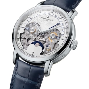 Vacheron Constantin Traditionnelle Perpetual Calendar Retrograde Date Openface 41mm Watch Platinum