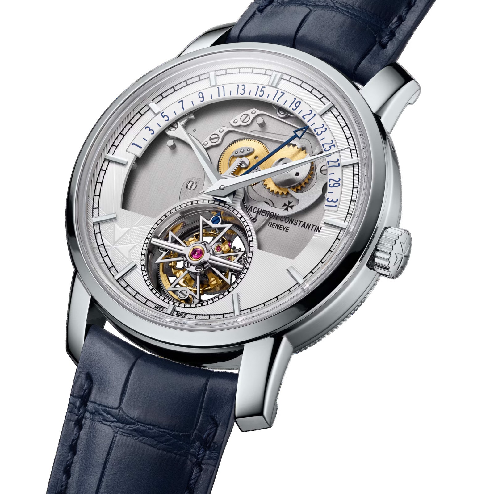 Vacheron Constantin Traditionnelle Tourbillon Retrograde Date Openface 41mm Watch Platinum