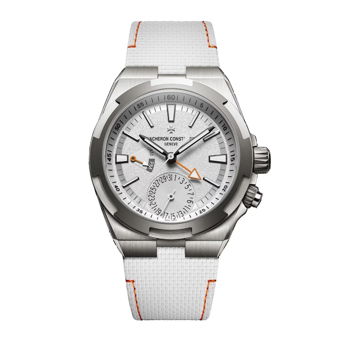 Vacheron Constantin Overseas Dual Time 41mm Mens Watch White