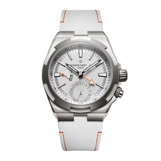 Vacheron Constantin Overseas Dual Time 41mm Mens Watch White