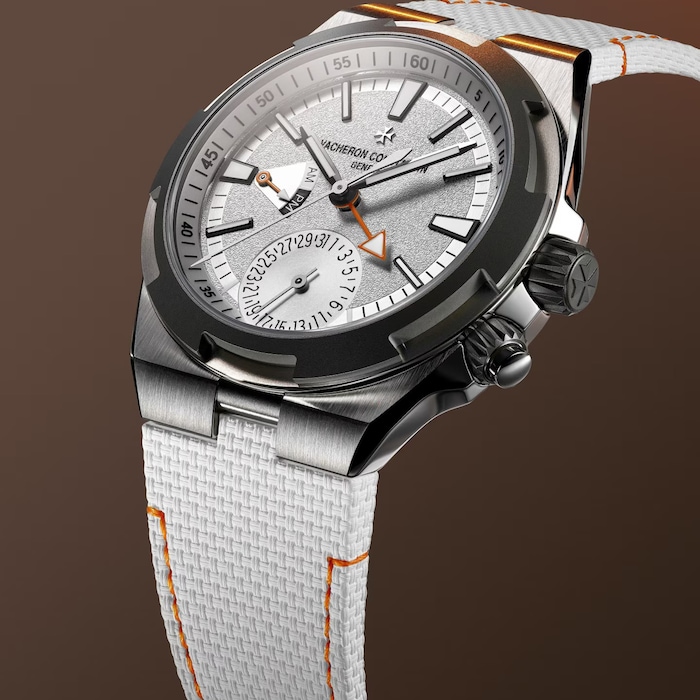 Vacheron Constantin Overseas Dual Time 41mm Mens Watch White