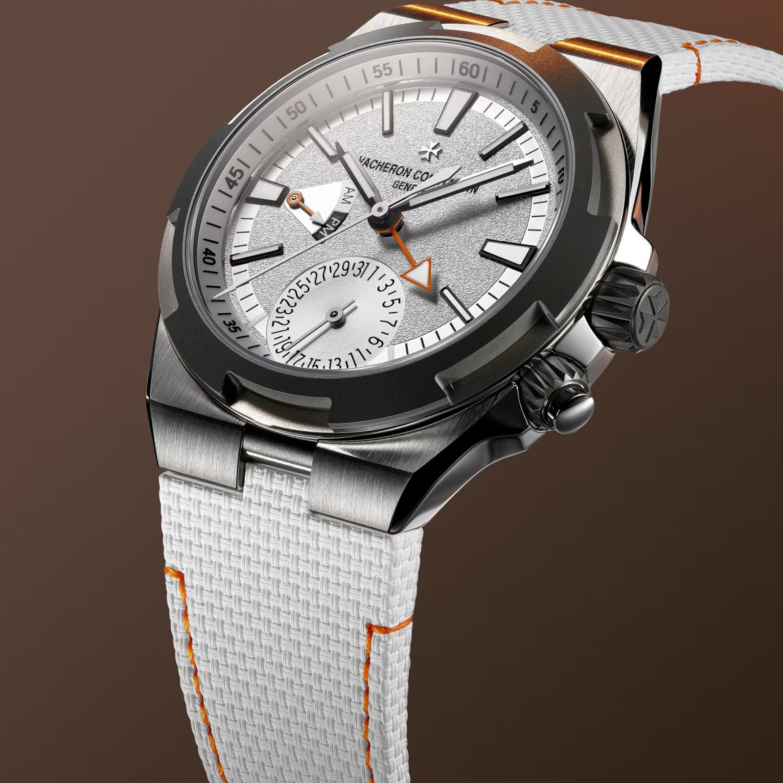 Vacheron Constantin Overseas Dual Time 41mm Mens Watch White