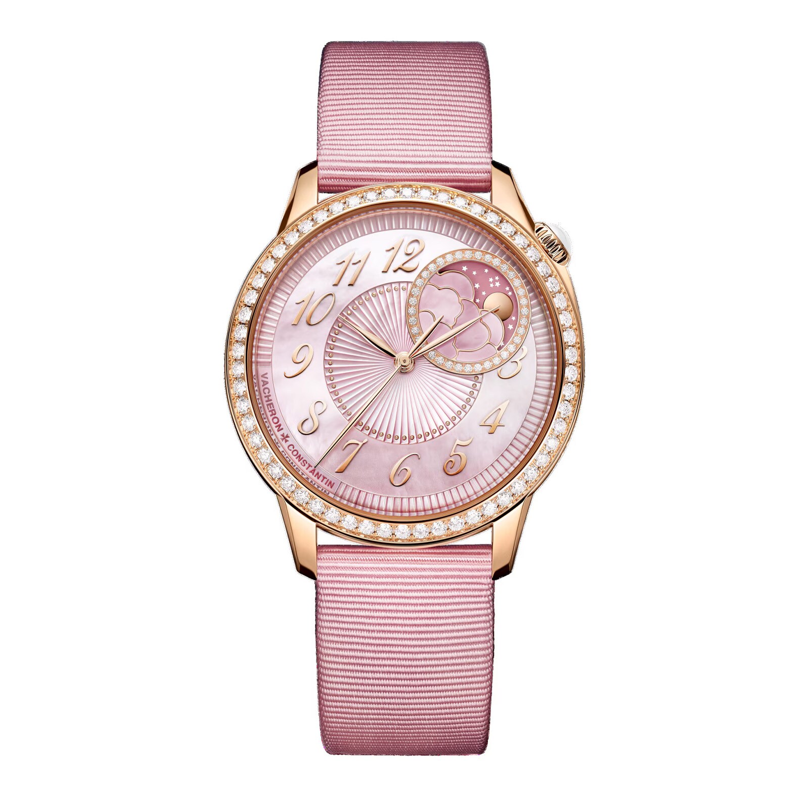 Vacheron Constantin Egerie Moon Phase Limited Edition 37mm Ladies Watch Pink