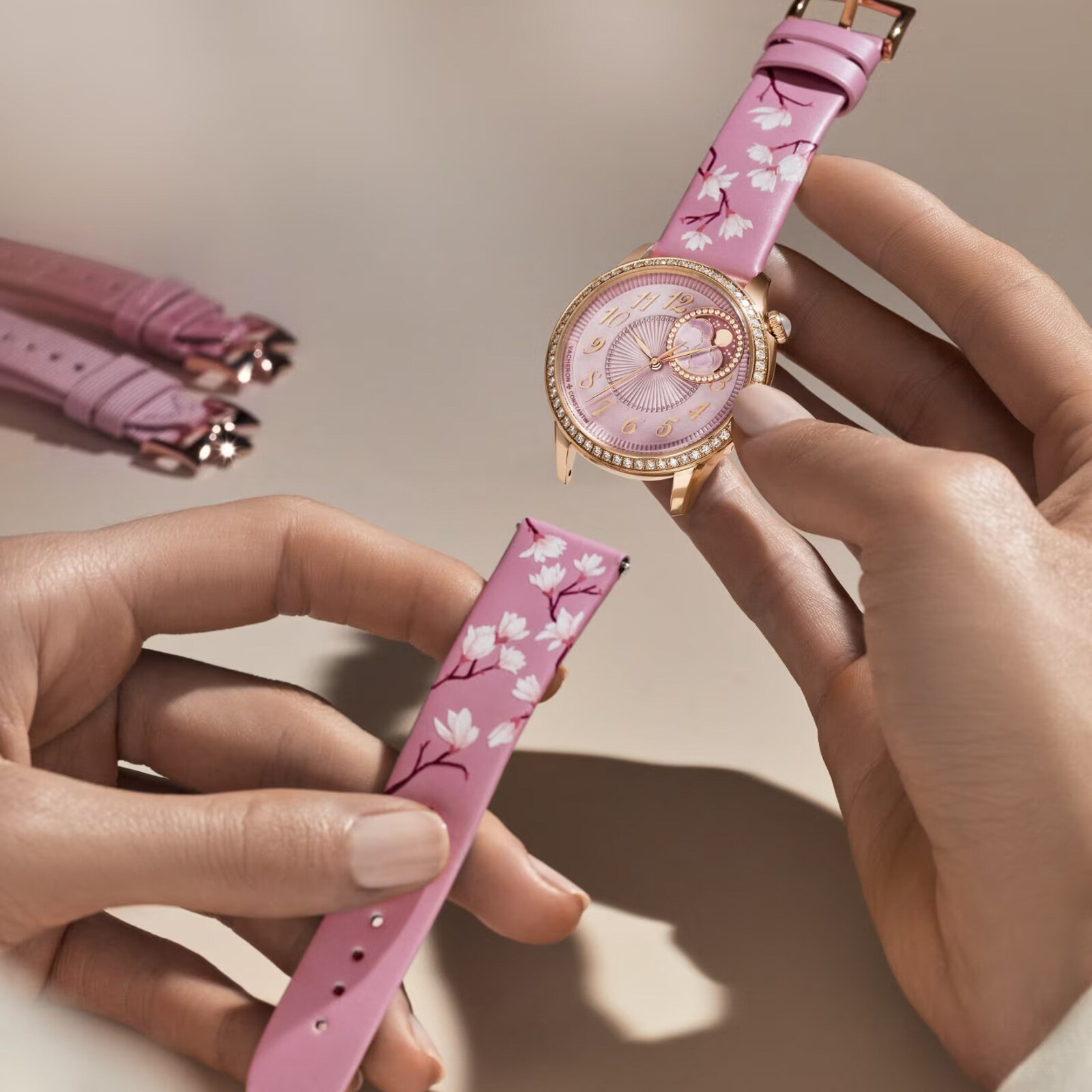 Vacheron Constantin Egerie Moon Phase Limited Edition 37mm Ladies Watch Pink
