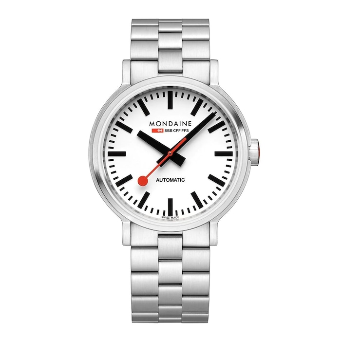 Mondaine Original Automatic 41mm Mens Watch White