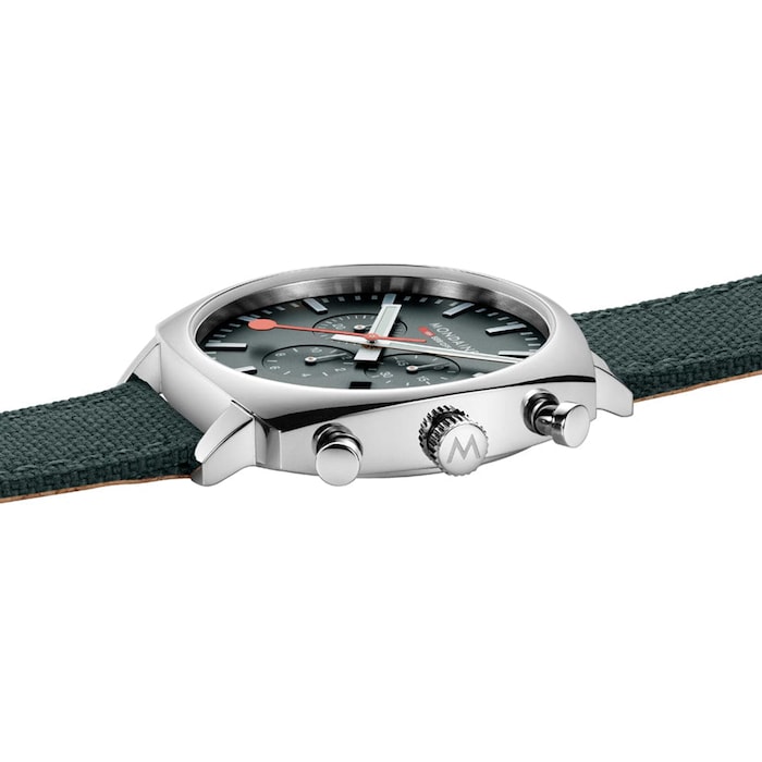 Mondaine Grand Cushion Set 41mm Mens Watch Green