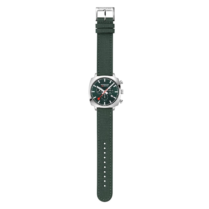 Mondaine Grand Cushion Set 41mm Mens Watch Green