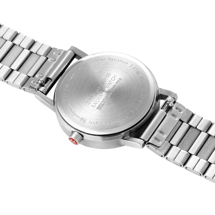 Mondaine Classic 40mm Unisex Watch White Stainless Steel