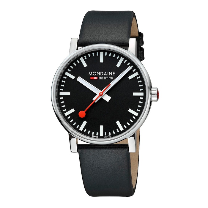 Mondaine Evo2 43mm Mens Watch Black