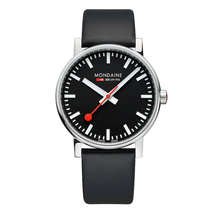 Mondaine Evo2 43mm Mens Watch Black