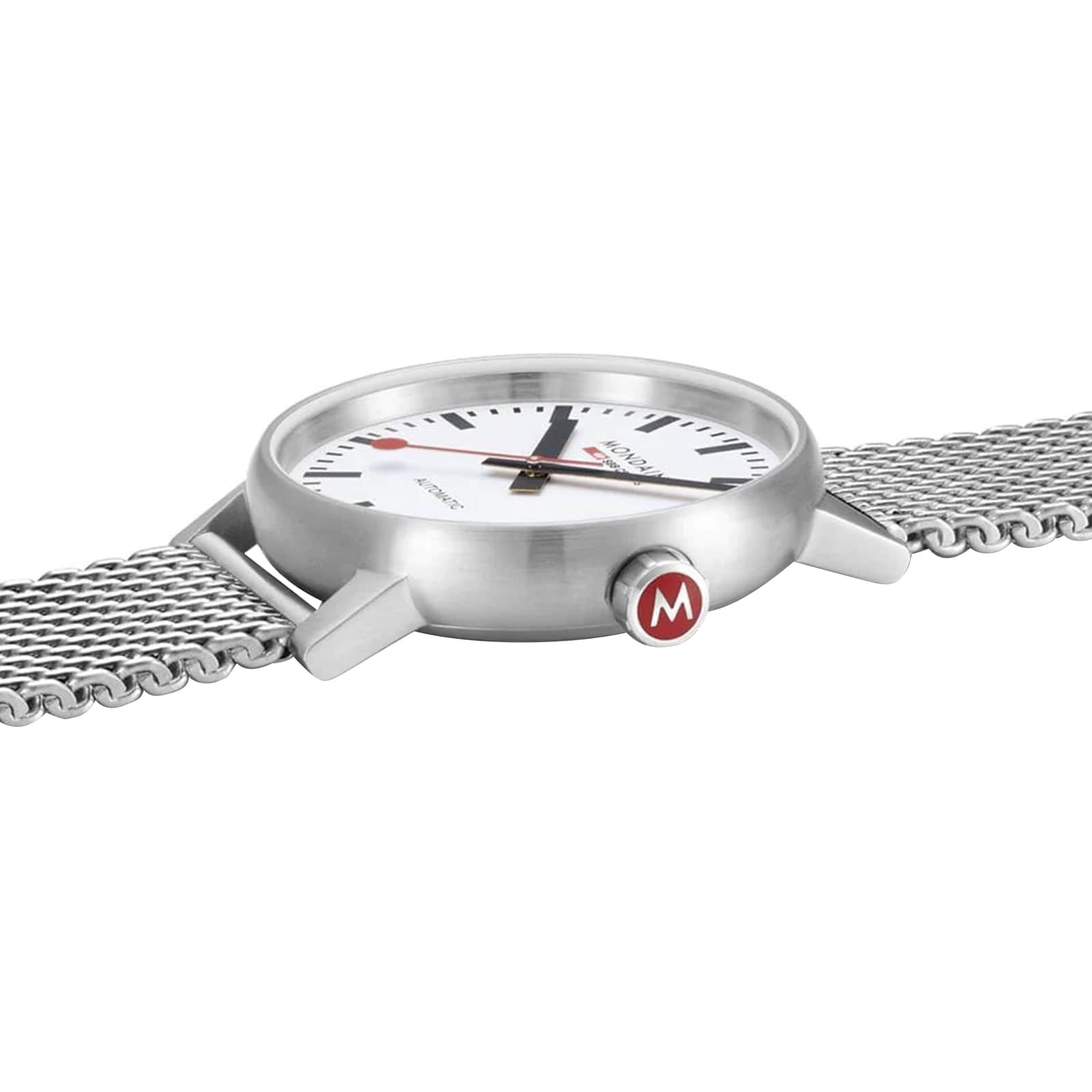 Mondaine Evo2 Automatic 40mm Unisex Watch White Stainless Steel Mondaine Evo2 Automatic 40mm Unisex Watch White Stainless Steel