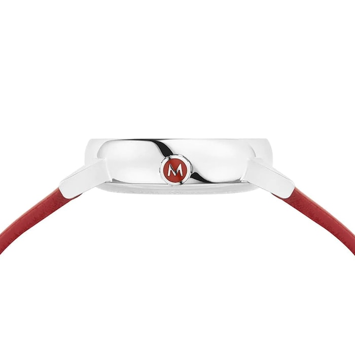 Mondaine Evo2 26mm Ladies Watch White Red Strap