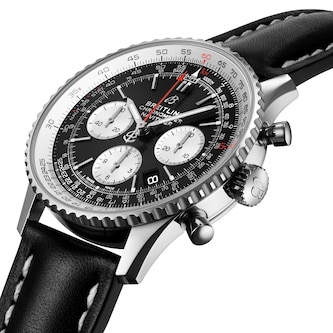 Breitling Navitimer B01 Chronograph 43 Stainless Steel Leather Strap Watch Breitling Navitimer B01 Chronograph 43 Stainless Steel Leather Strap Watch