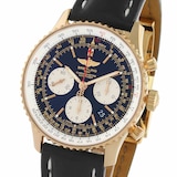 Breitling Navitimer 43 Automatic 18ct Red Gold Leather Strap Watch