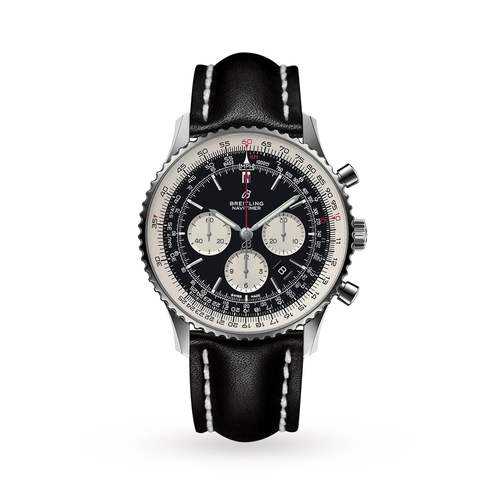 Breitling Navitimer B01 Chronograph 46 Leather Strap Watch Breitling Navitimer B01 Chronograph 46 Leather Strap Watch