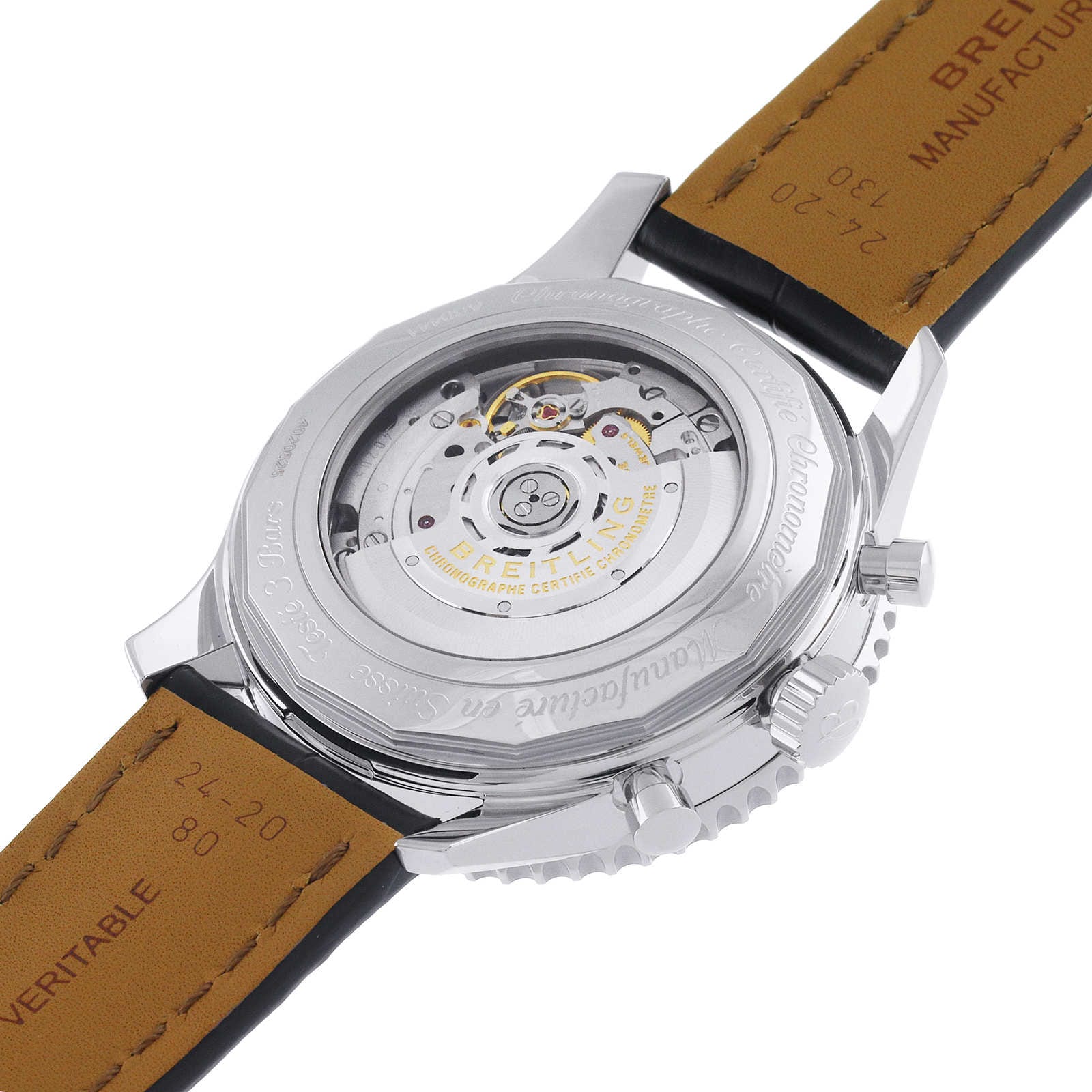 Breitling Navitimer B01 Chronograph 46 Leather Strap Watch