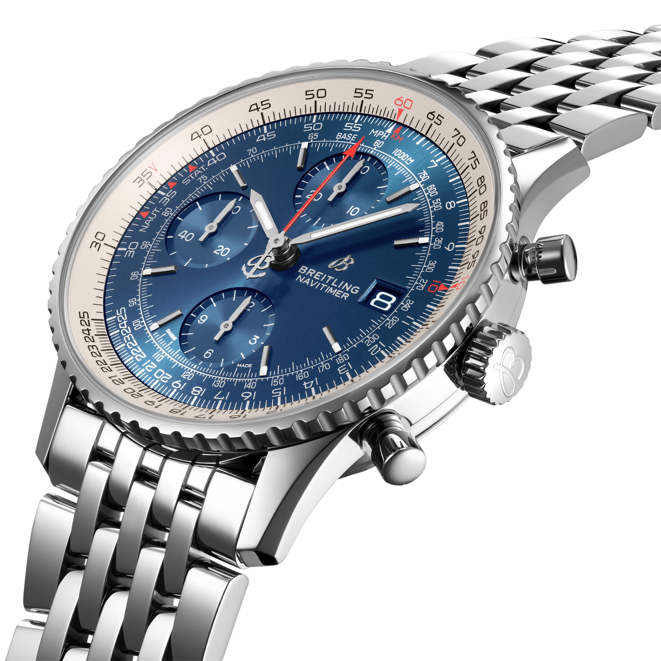 Breitling Navitimer Automatic Chronograph 41 Stainless Steel Blue Watch Breitling Navitimer Automatic Chronograph 41 Stainless Steel Blue Watch