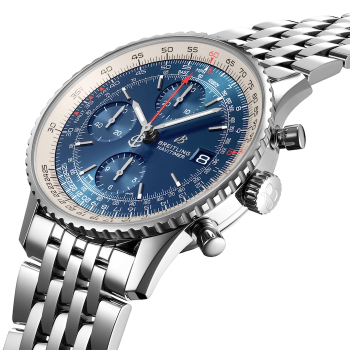 Breitling Navitimer Automatic Chronograph 41 Stainless Steel Blue Watch