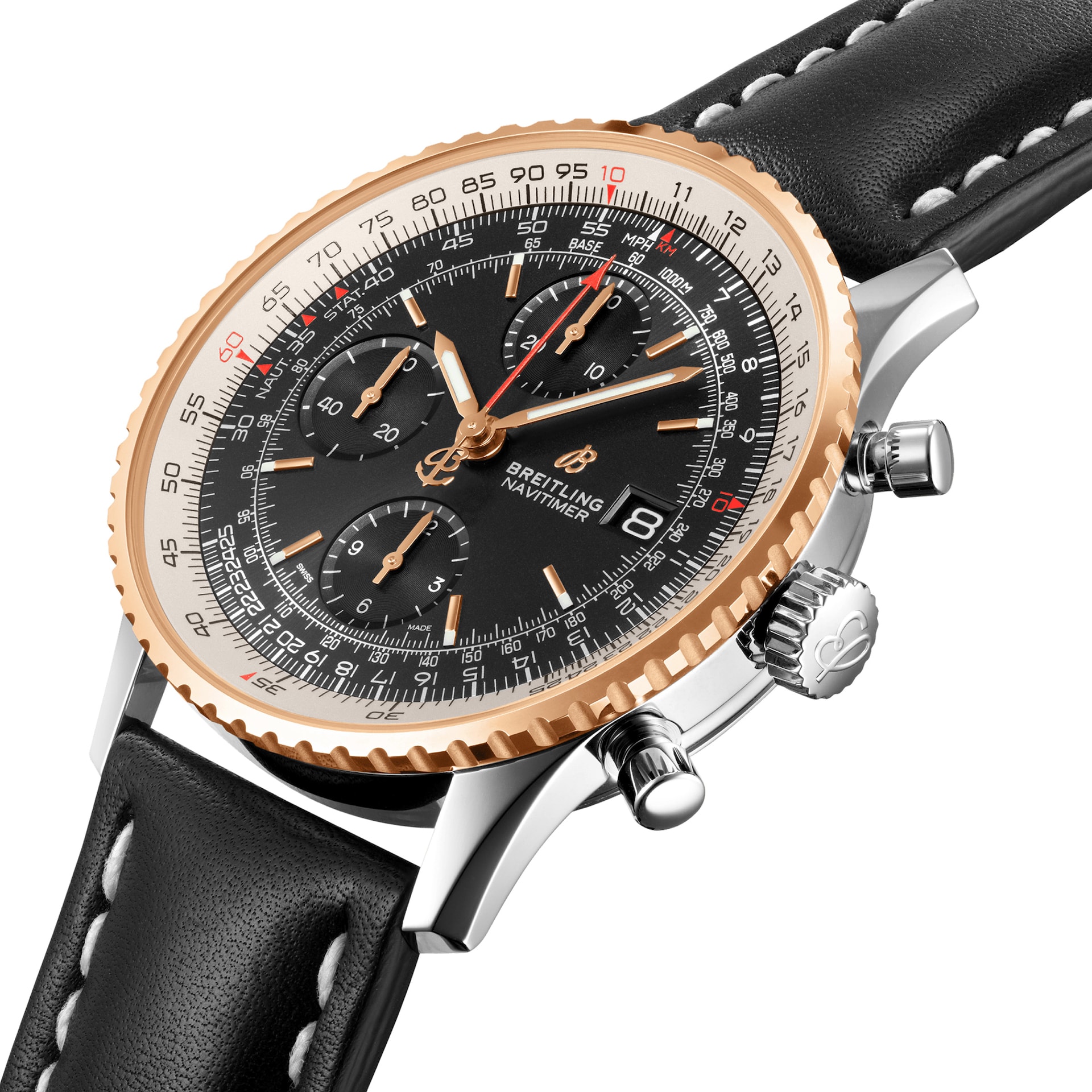 Breitling Navitimer 41 Chronograph Leather Strap Watch