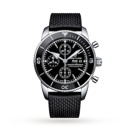 17531518 - Superocean Heritage Chronograph 44 Stainless Steel Rubber Strap Watch