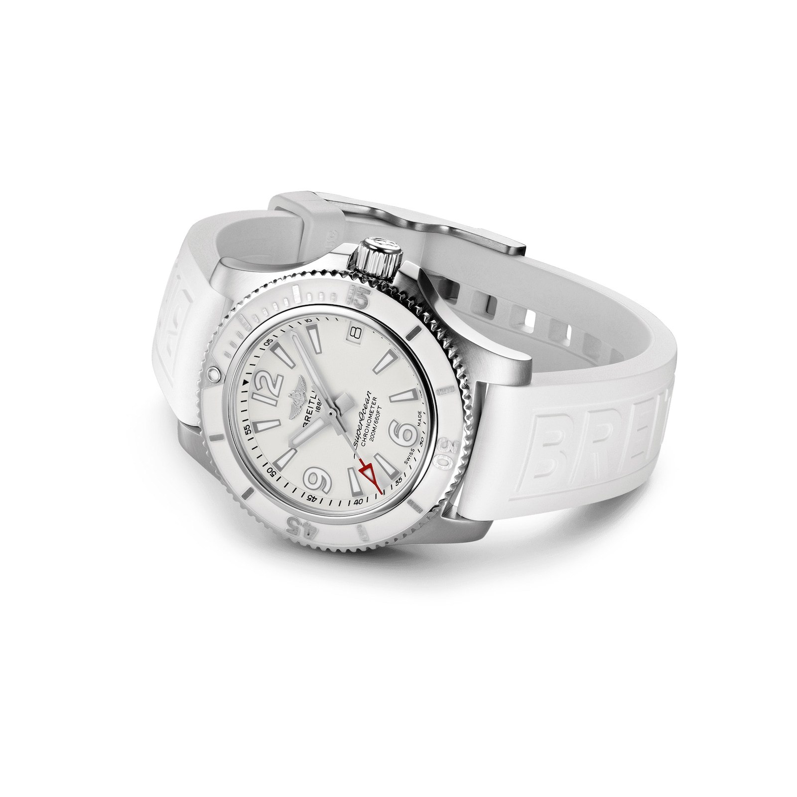 Breitling Superocean Automatic 36 White Rubber Strap Watch