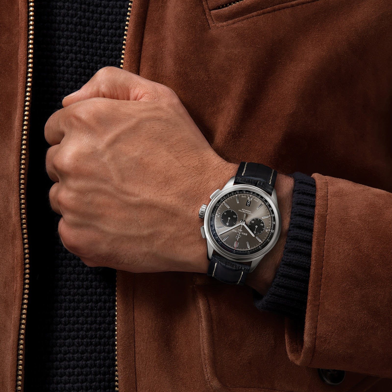 Breitling Premier B01 Chronograph 42 Leather Strap Watch Breitling Premier B01 Chronograph 42 Leather Strap Watch