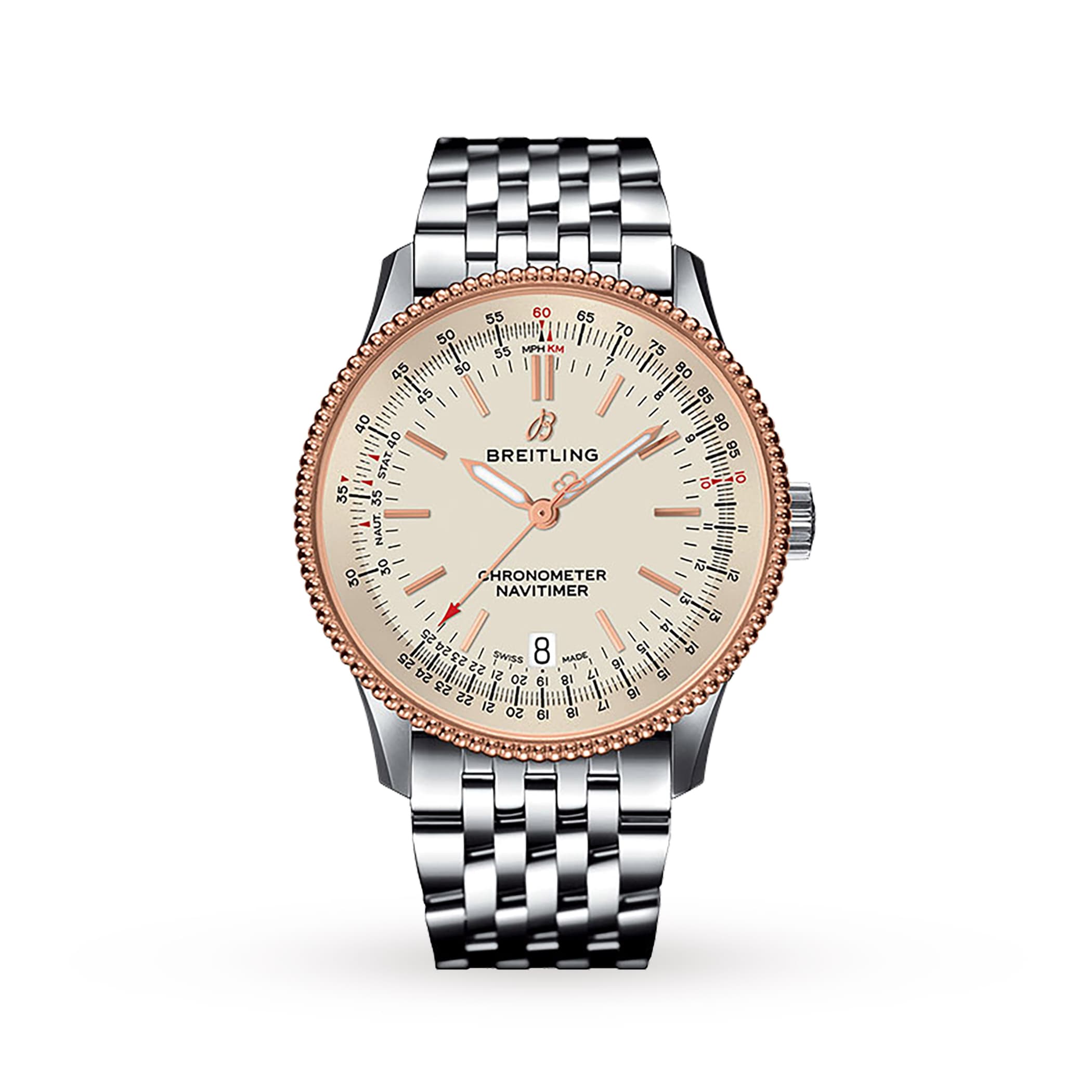 Breitling Navitimer Automatic 38 Stainless Steel & 18k Red Gold Watch Breitling Navitimer Automatic 38 Stainless Steel & 18k Red Gold Watch
