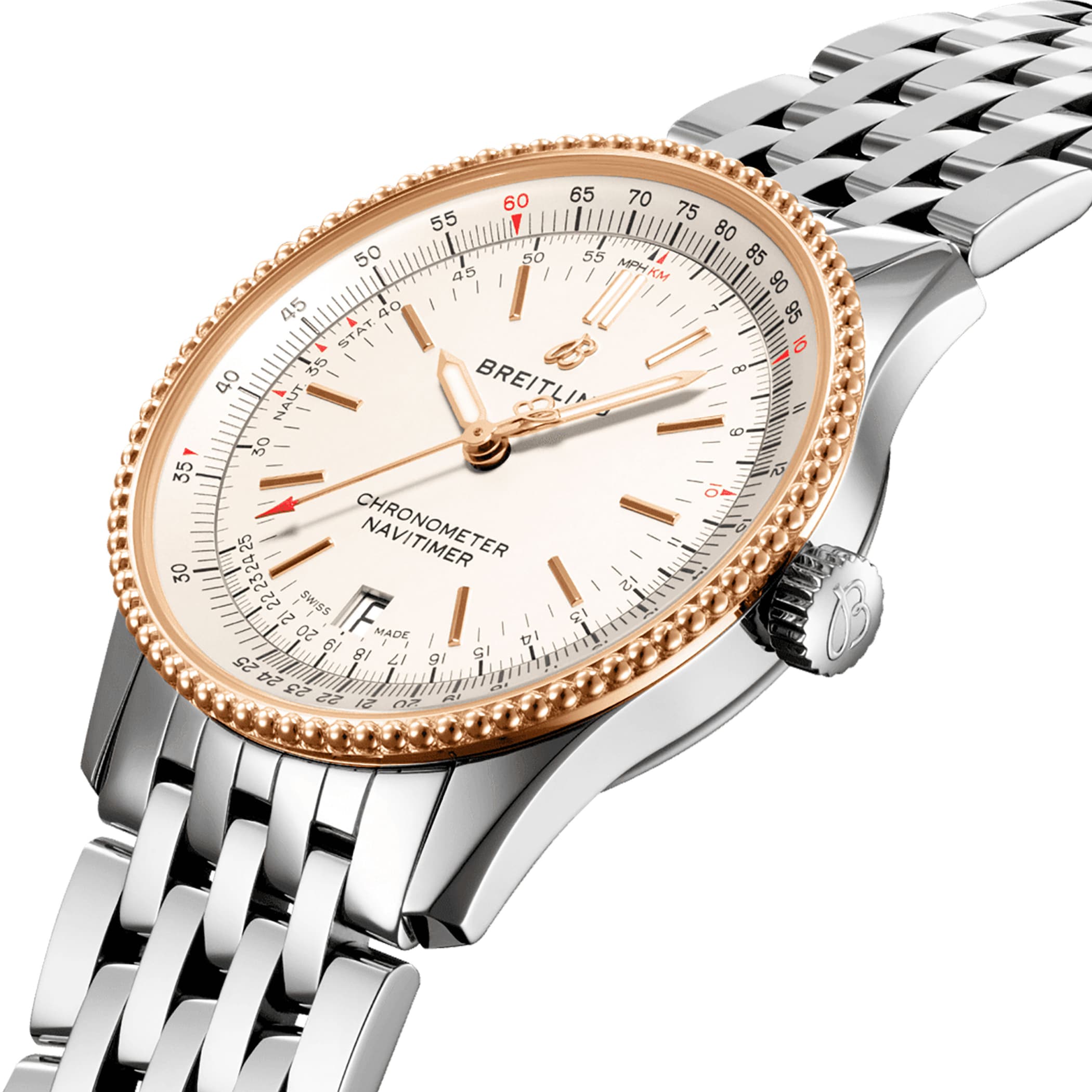Breitling Navitimer Automatic 38 Stainless Steel & 18k Red Gold Watch Breitling Navitimer Automatic 38 Stainless Steel & 18k Red Gold Watch