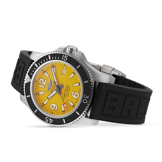 Breitling Superocean Automatic 44 Stainless Steel Rubber Strap Watch