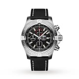 Breitling Super Avenger Chronograph 48 Stainless Steel Leather Strap Watch
