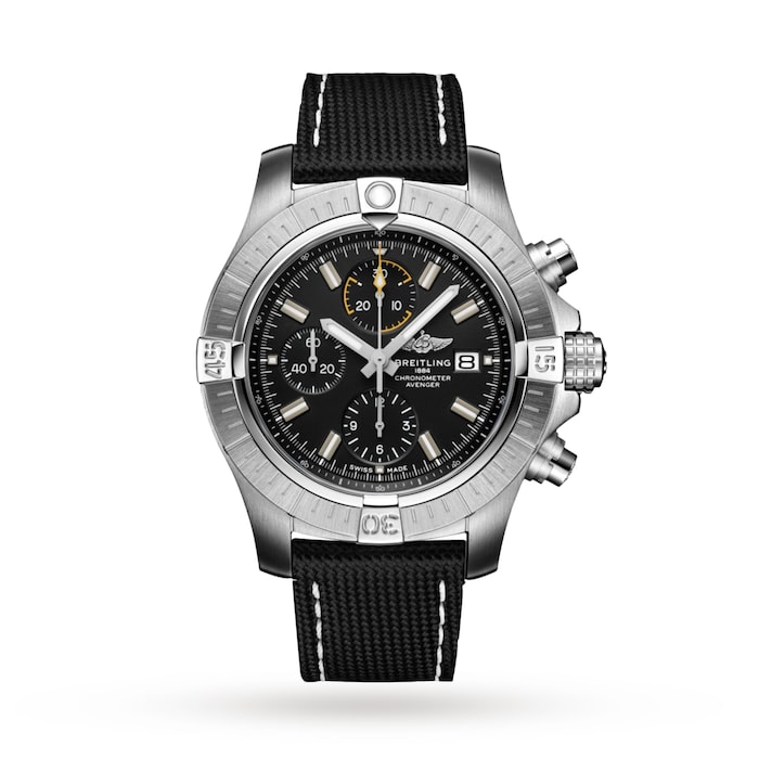 Breitling Avenger Chronograph 45 Leather Strap Watch
