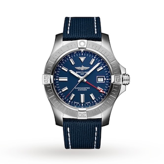 Breitling Avenger Automatic GMT 45 Leather Strap Watch