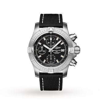 Breitling Avenger Chronograph 43 Stainless Steel Leather Strap Watch Breitling Avenger Chronograph 43 Stainless Steel Leather Strap Watch