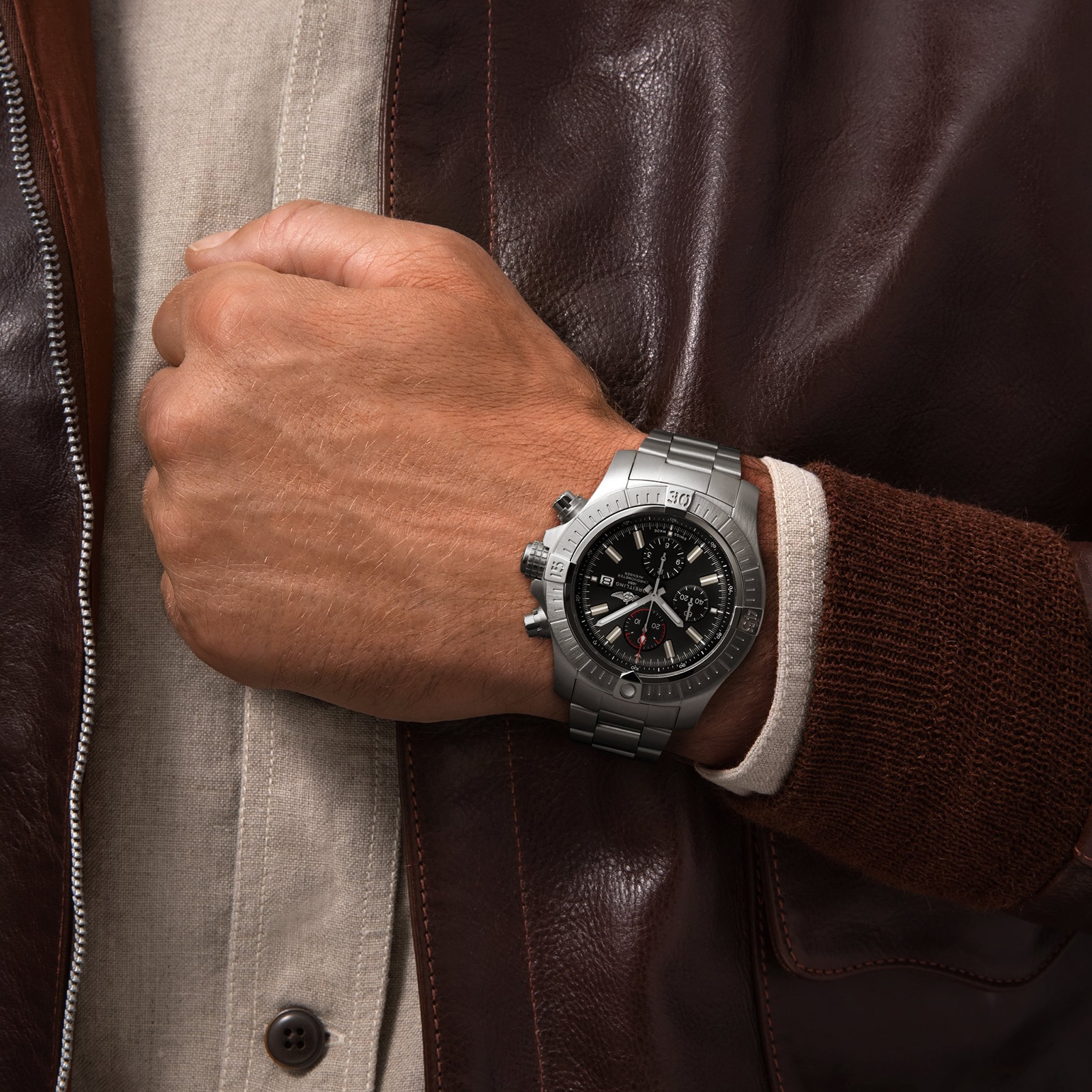 Breitling Super Avenger Chronograph 48 Stainless Steel Watch Breitling Super Avenger Chronograph 48 Stainless Steel Watch