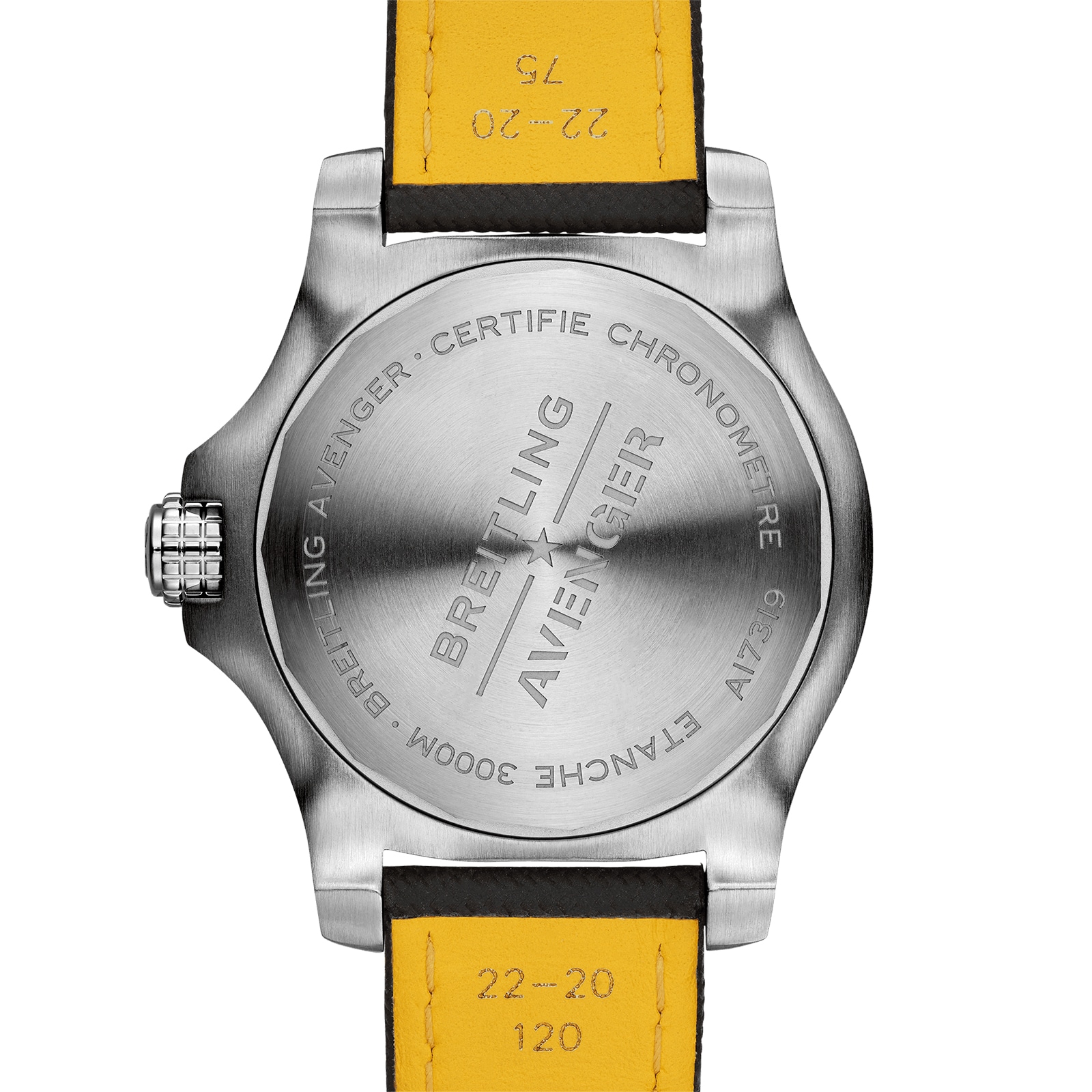 Breitling Avenger Automatic 45 Seawolf Stainless Steel Leather Strap Watch