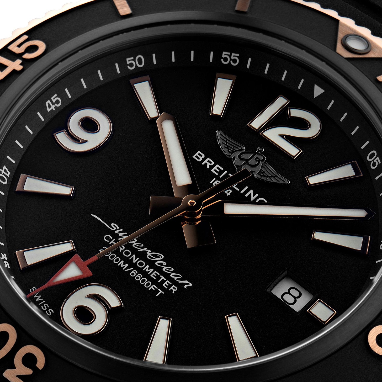Breitling Superocean Automatic 46 Black Steel Watch Breitling Superocean Automatic 46 Black Steel Watch