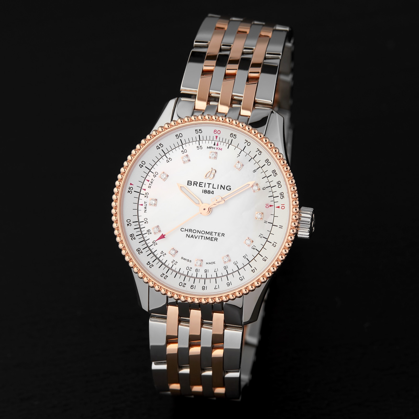 Breitling Navitimer Automatic 35 Stainless Steel & 18k Red Gold Watch