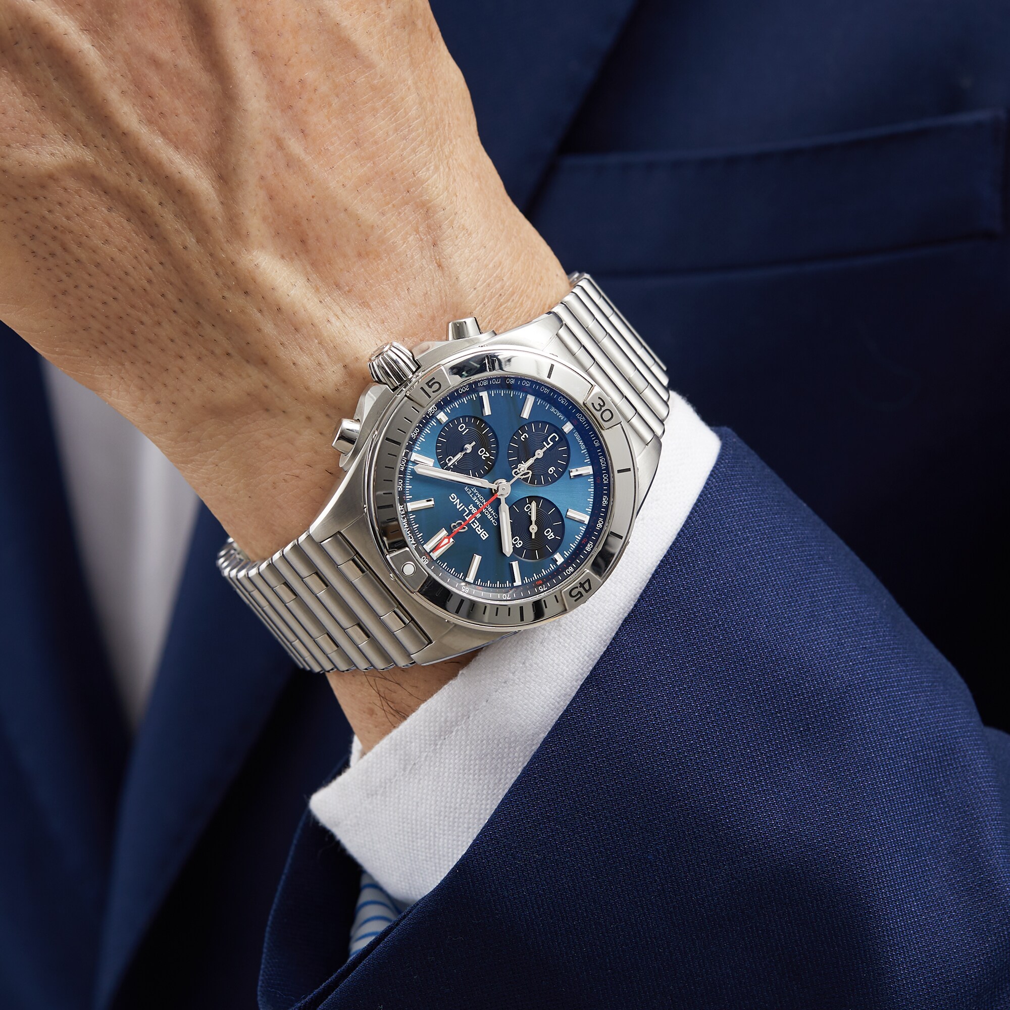 Chronomat B01 42 Stainless Steel Blue Watch