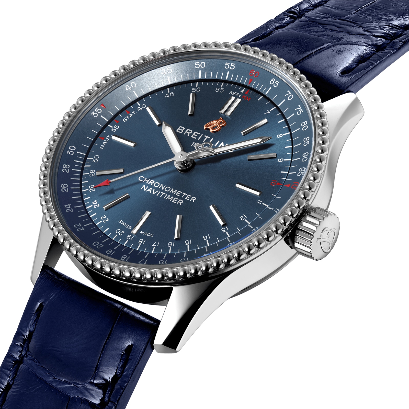 Breitling Navitimer Automatic 35 Leather Strap Watch