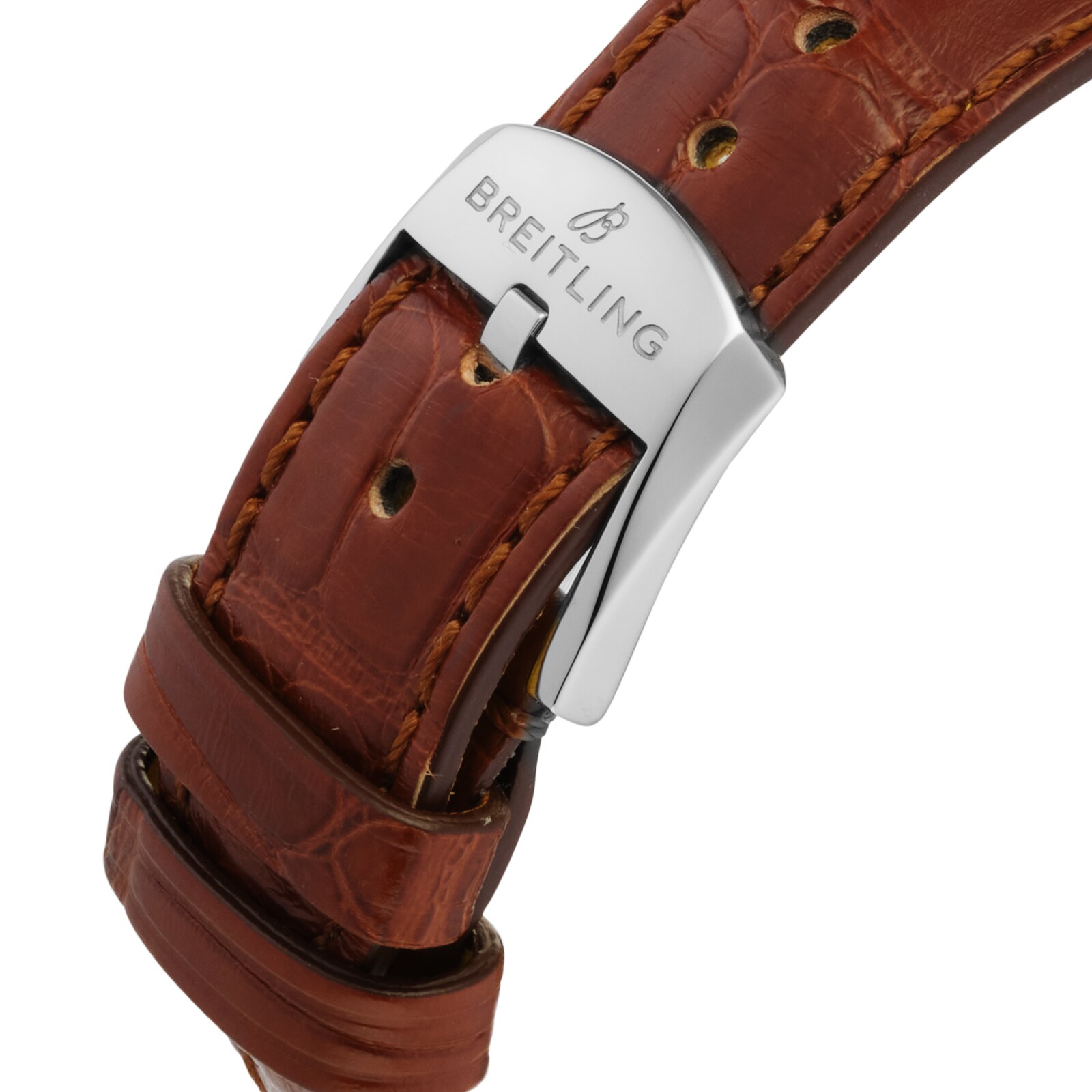 Breitling Navitimer Automatic 35 Stainless Steel Leather Strap Watch