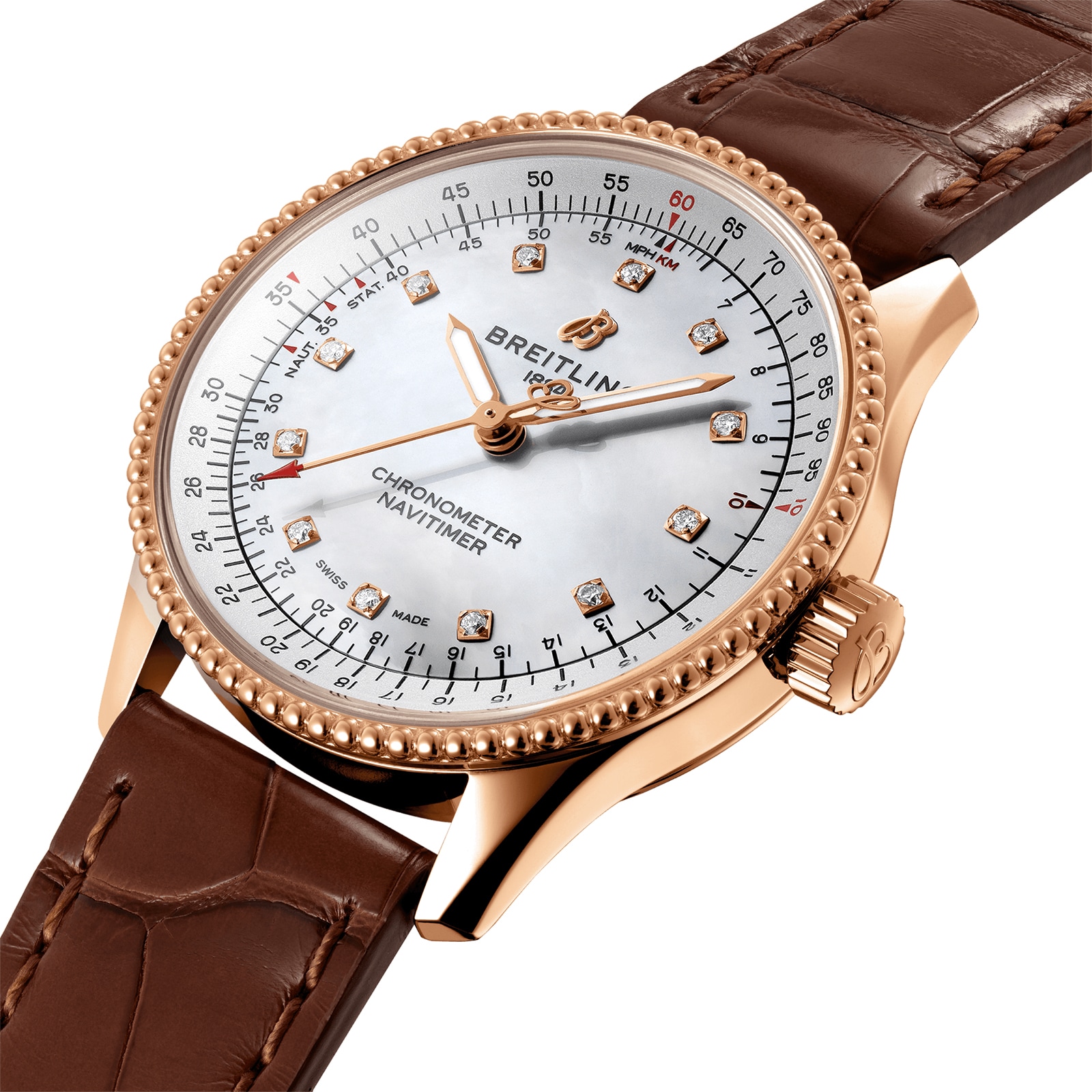 Navitimer Automatic 35 18k Red Gold - Mother of Pearl Watch