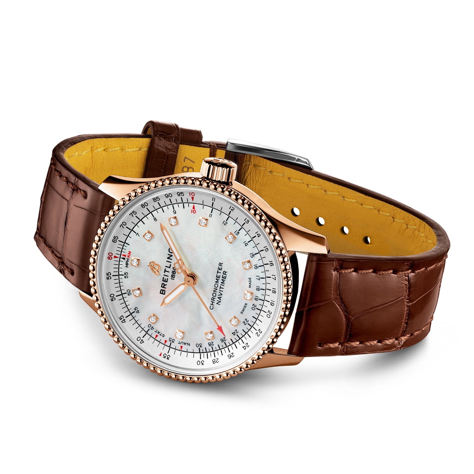 Navitimer Automatic 35 18k Red Gold - Mother of Pearl Watch