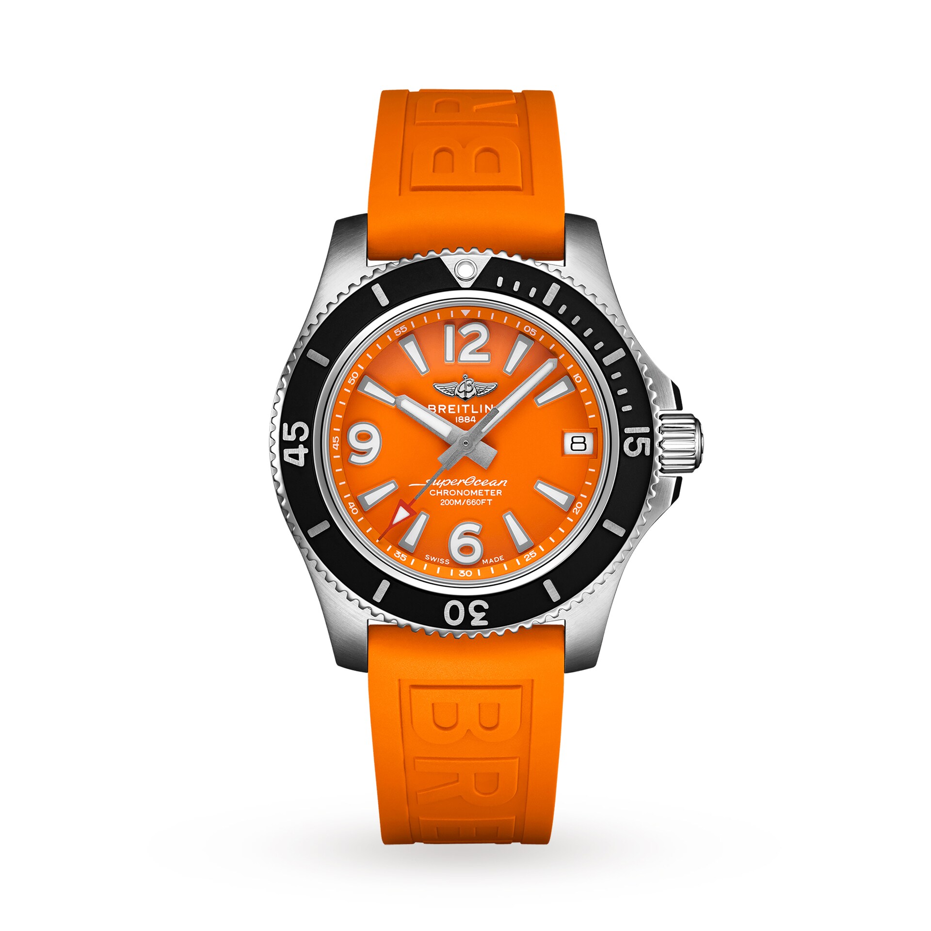 Breitling Superocean Automatic 36 Stainless Steel Orange Watch