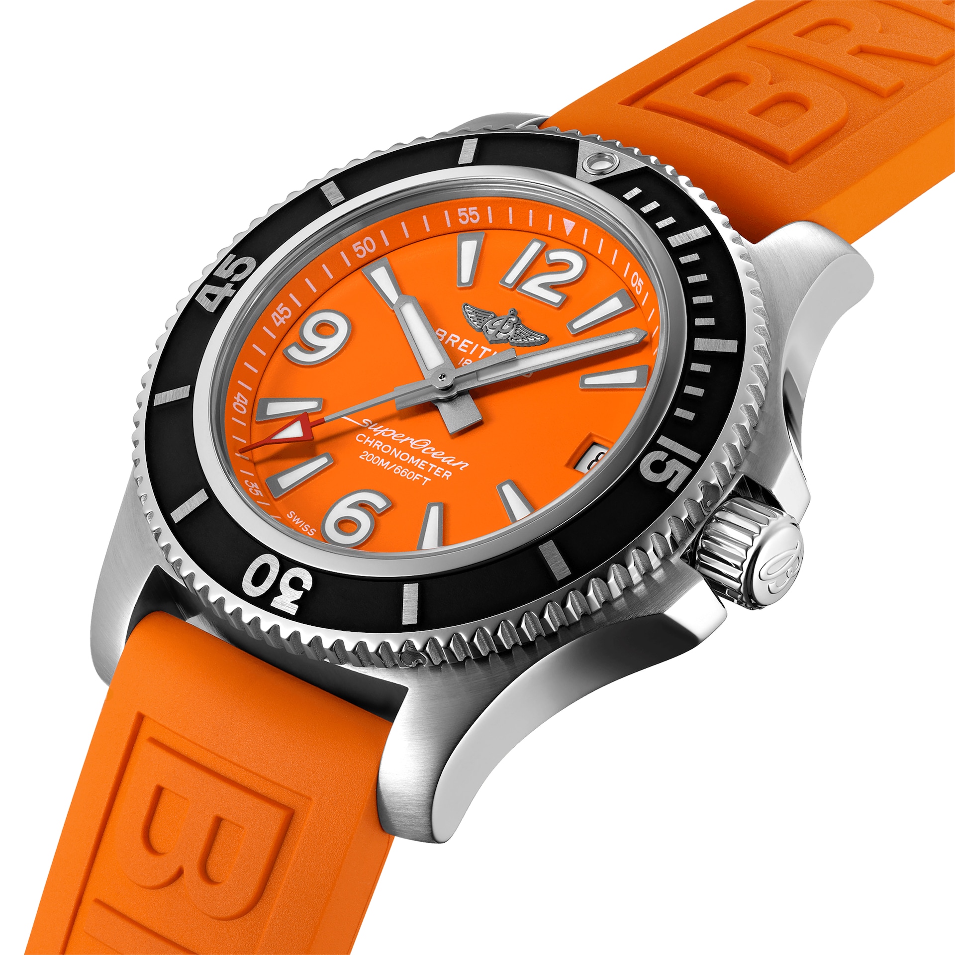 Breitling Superocean Automatic 36 Stainless Steel Orange Watch