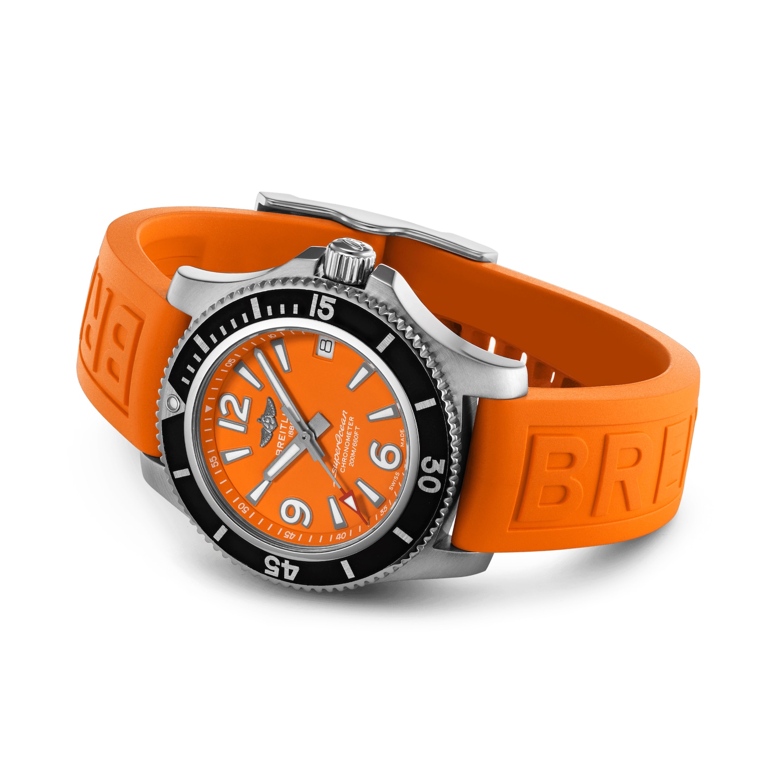 Breitling Superocean Automatic 36 Stainless Steel Orange Watch