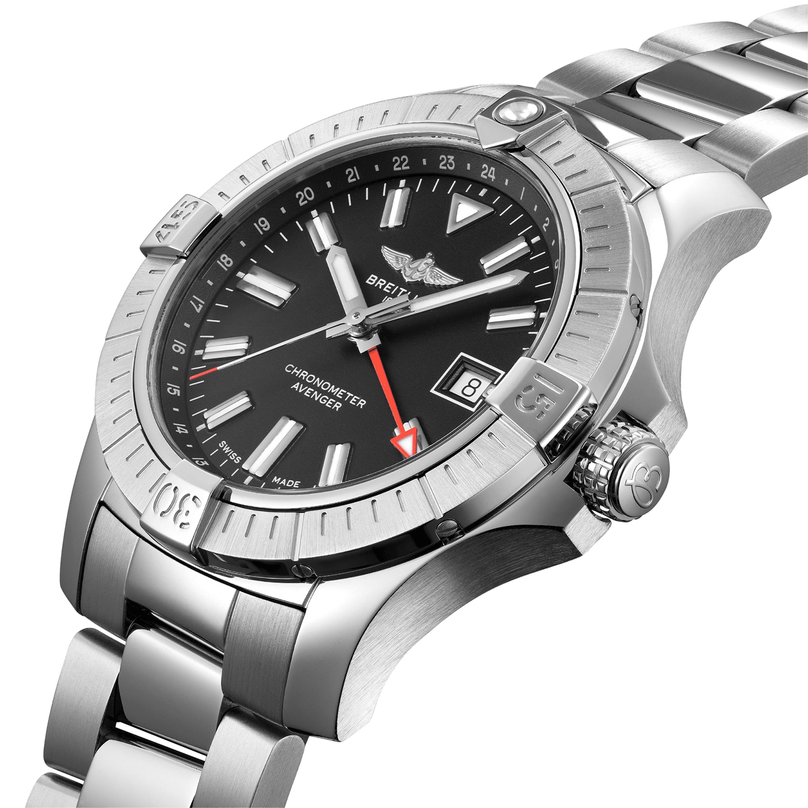 Breitling Avenger Automatic Gmt 43 Stainless Steel A32397101b1a1